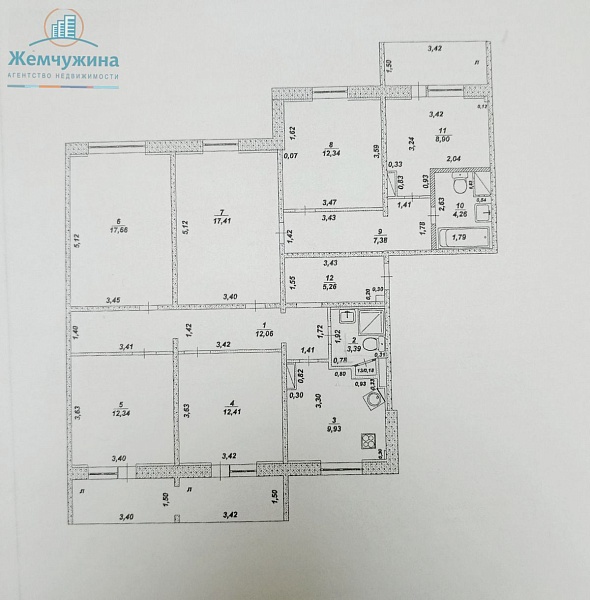 5-к квартира, 123 кв.м.